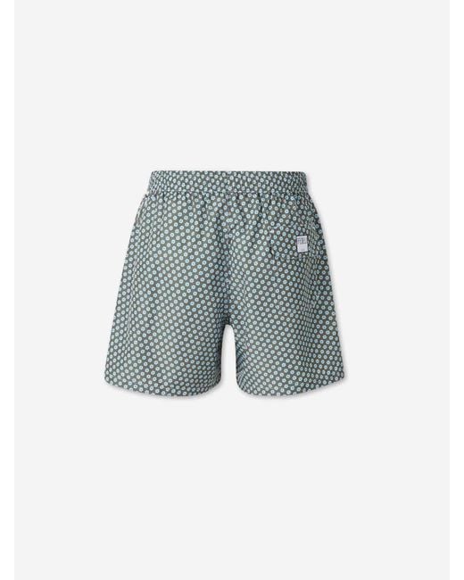 Fedeli Blue Printed Swimsuit for men