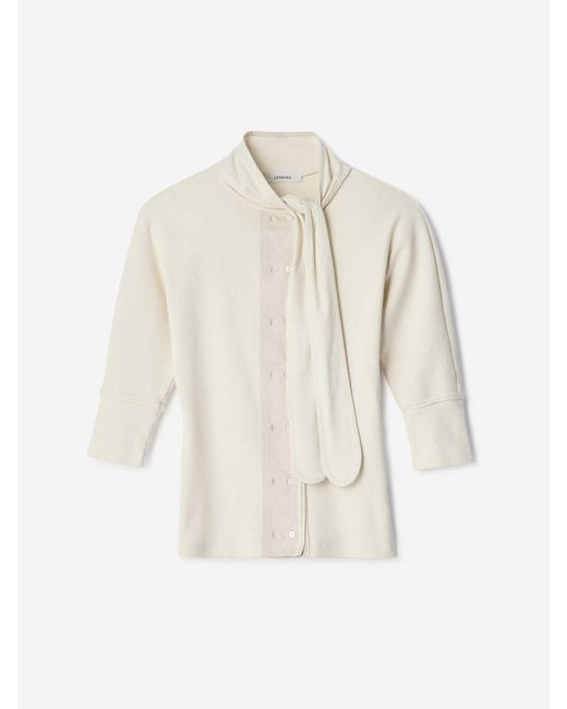 Lemaire White Ascot Knit T-Shirt