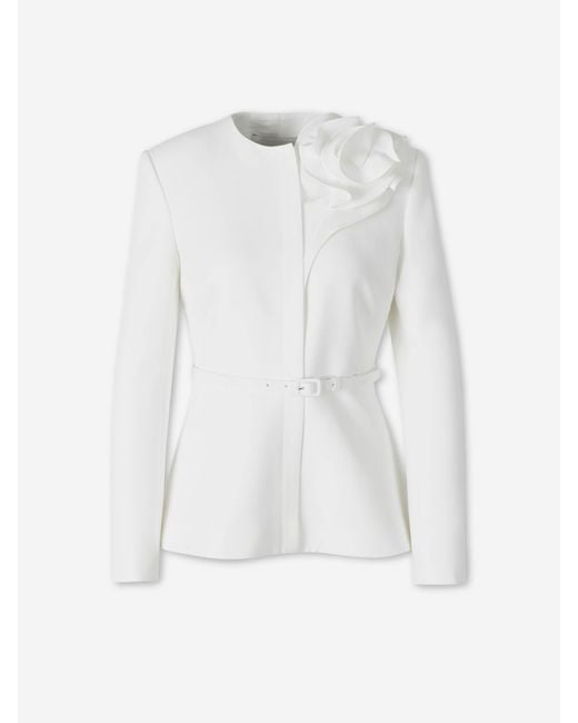 Roland Mouret White Fitted Blazer