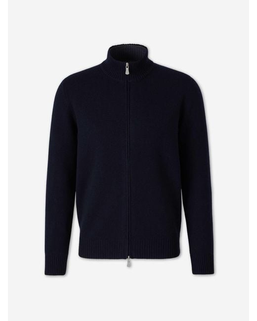 Santa Eulalia Blue High Neck Cardigan for men
