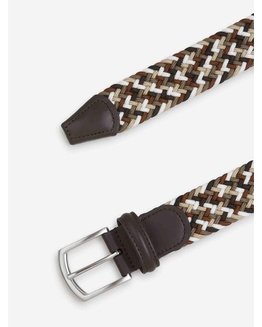 Santa Eulalia White Braided Belt for men