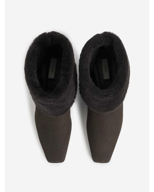 Totême Black Foldable Leather Boots