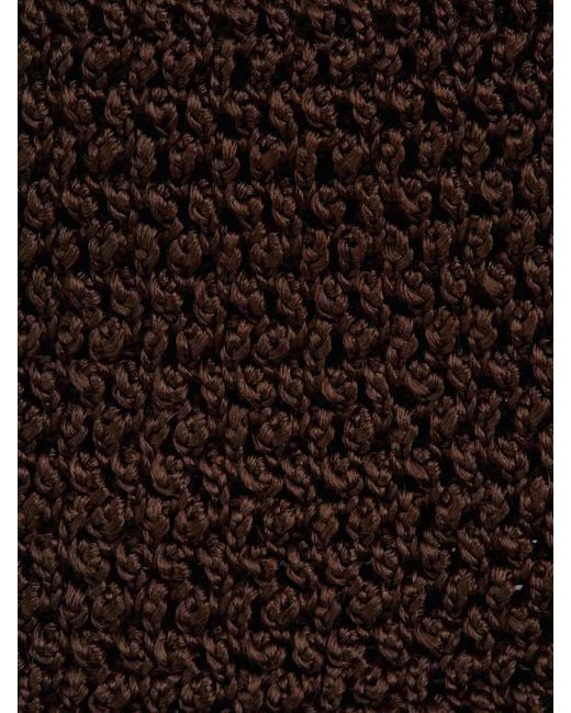 Tom Ford Seidenstrickkrawatte in Brown für Herren