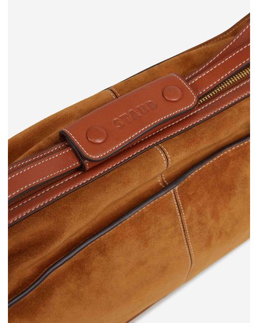 Borsa Harold Suede di Staud in Brown