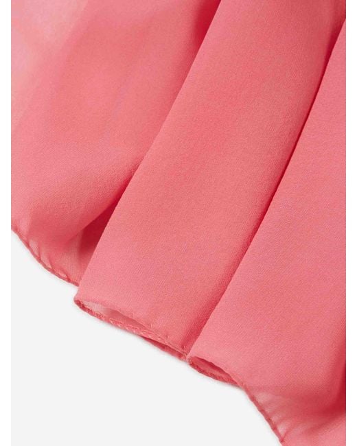 Santa Eulalia Pink Plain Silk Scarf