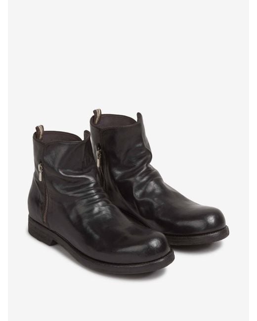 Officine Creative Black Bulla Dd 113 Boots for men
