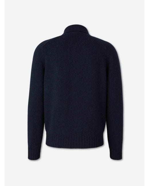 Gran Sasso Blue Wool Cardigan for men