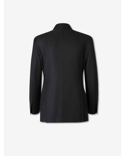 Tom Ford Black Double-Breasted Wool Suit for men
