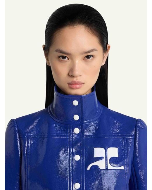 Courreges Blue Vinyl Jacket Reissue