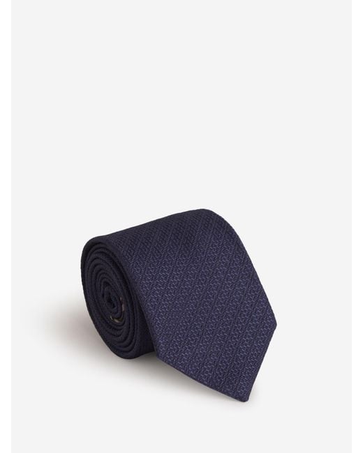 Brioni Blue Textured Silk Tie for men