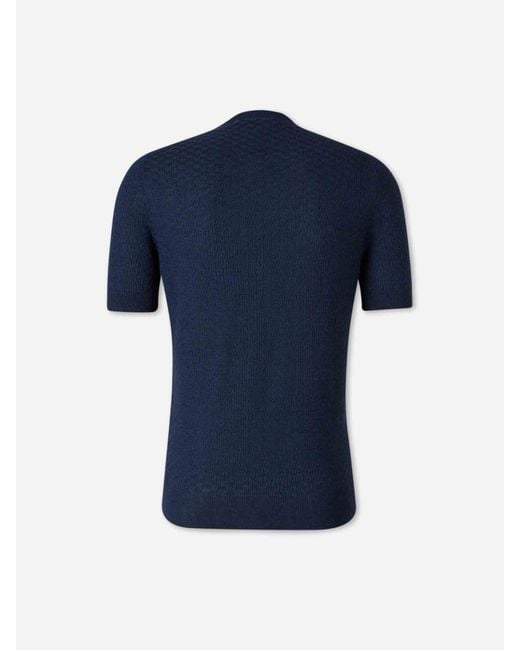 Santa Eulalia Blue Round Neck T-Shirt for men