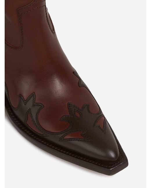 Maison Margiela Brown Western High Boots