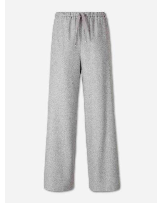 Herno Gray Silk Cashmere Dressy Pants