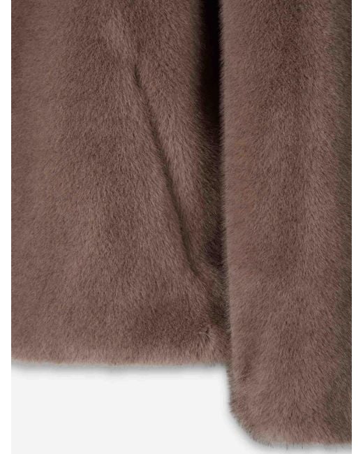Chaqueta Capucha Pelo Herno de color Brown