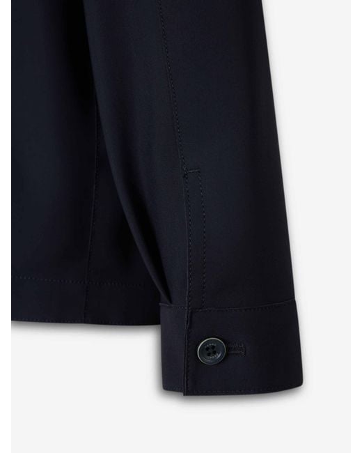 Herno Blue Technical Overshirt for men