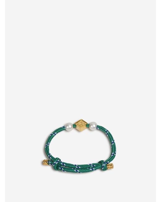 Casablanca Green Pearl Rope Bracelet for men