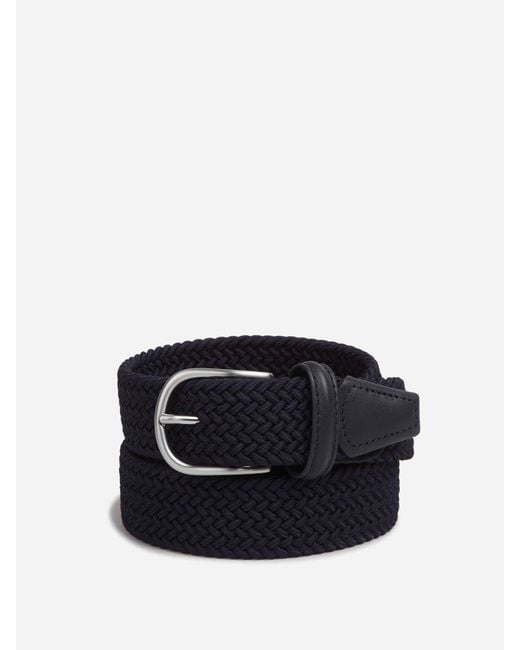 Santa Eulalia Black Braided Belt for men