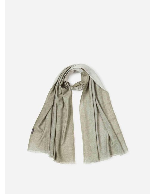 Santa Eulalia White Plain Cashmere Scarf for men