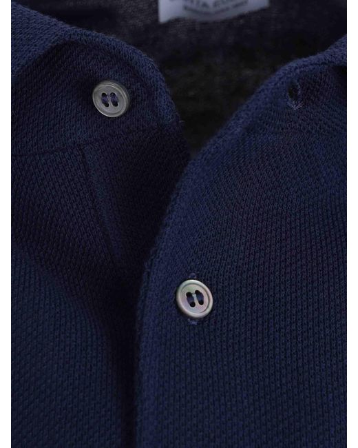 Santa Eulalia Blue Polo Knit Cotton for men