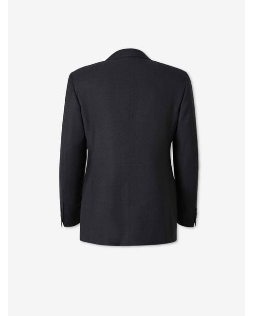 Canali Black Straight Wool Suit for men