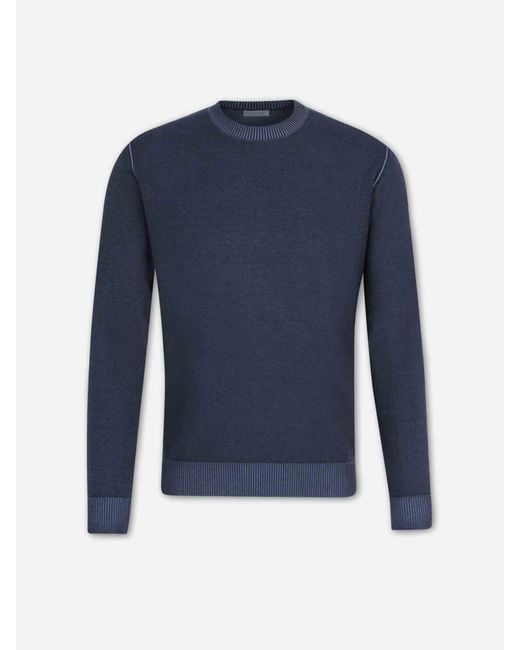 Santa Eulalia Blue Fine Knit Sweater for men