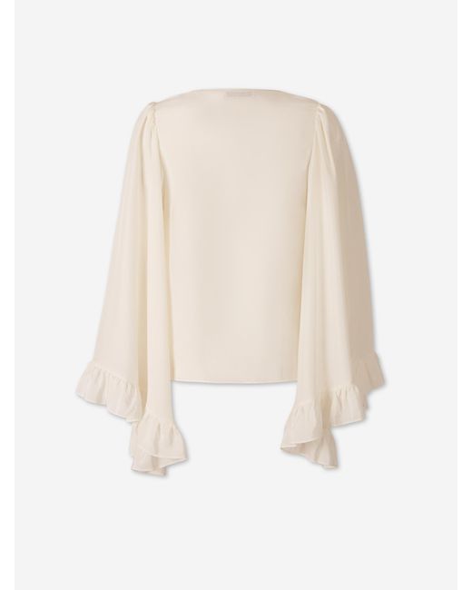 Dorothee Schumacher White Plain Silk Blouse