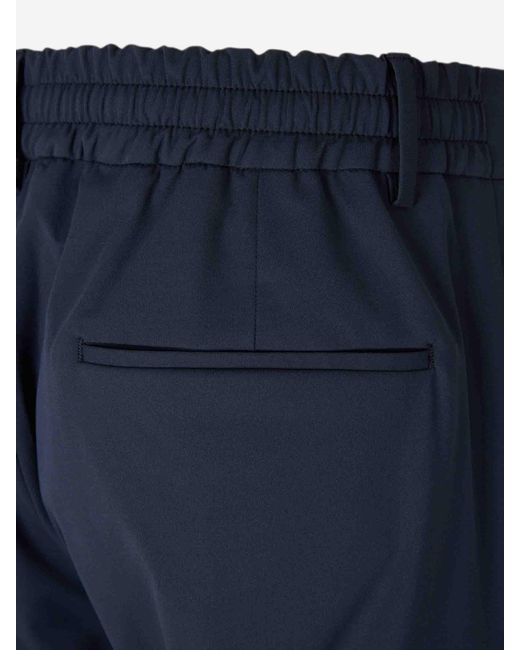 Berwich Blue Straight Cargo Pants for men