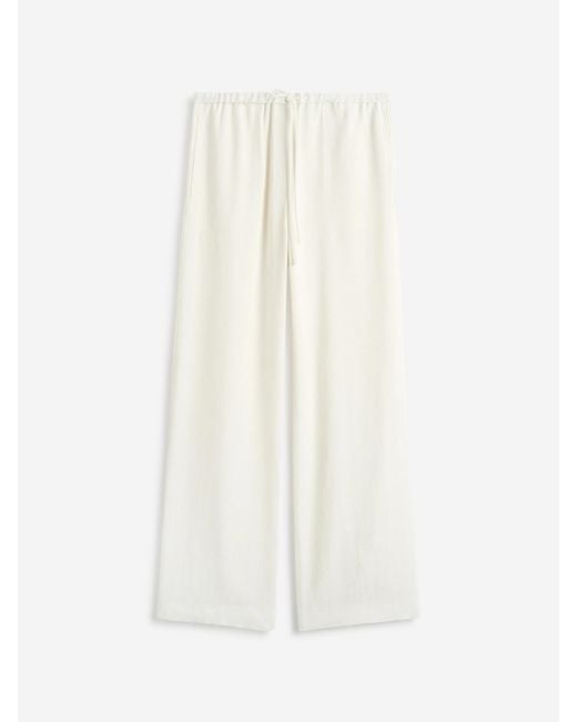 Totême White Wide Leg Trousers