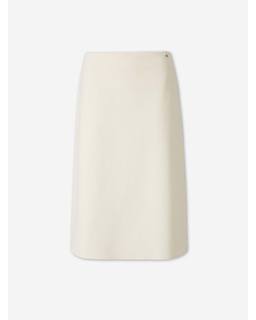 Herno White Technical Midi Skirt