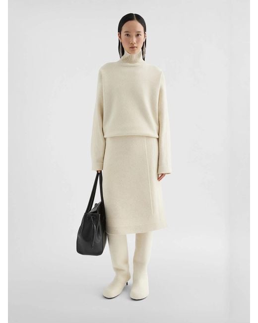 Jil Sander White Midi Wrap Skirt