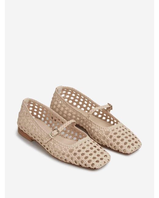 Souliers Martinez Natural Mary Jane Paris Ballerinas