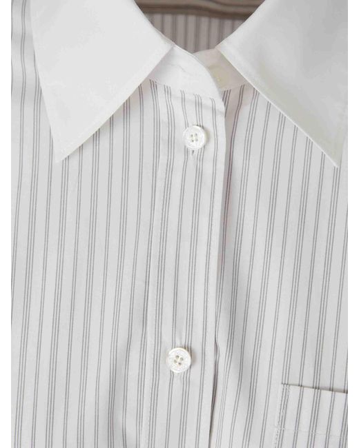 Acne White Striped Shirt