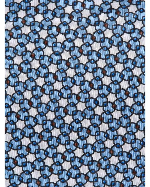 Marinella Blue Floral Silk Tie for men