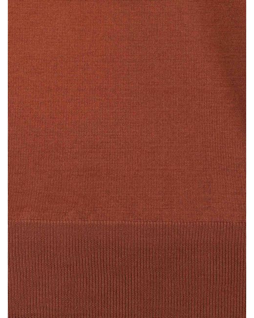 Santa Eulalia Red Crew Neck Sweater for men