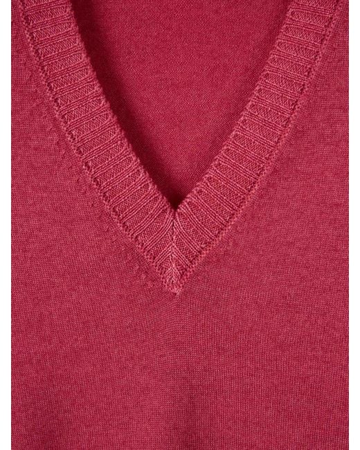 Santa Eulalia Red V-Neck Sweater for men