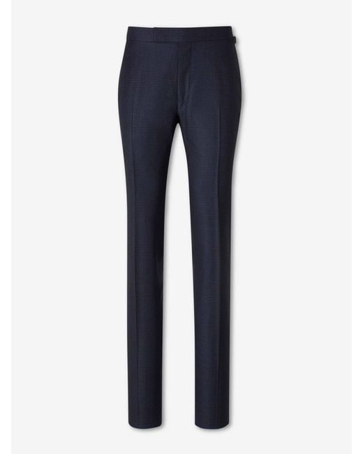 Tom Ford Blue Straight Wool Suit for men