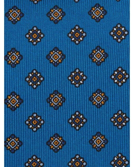 Marinella Blue Floral Silk Tie for men