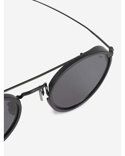 Eyevan 7285 Gray Aviator Sunglasses 762 for men