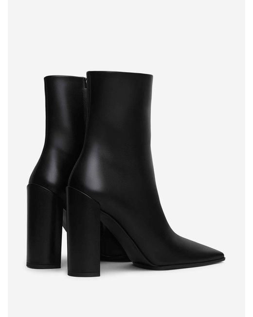 Botines De Punta Cuadrada, Talla Alaïa de color Black