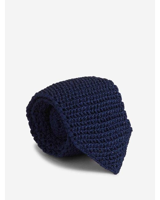 Tom Ford Seidenstrickkrawatte in Blue für Herren