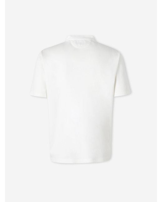 Canali White Round Neck T-Shirt for men