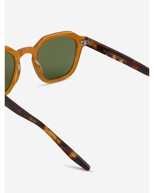 Barton Perreira Green Round Sunglasses for men