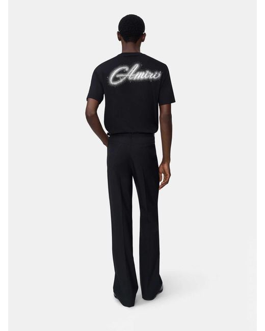 Amiri Black Crystal Script T-Shirt for men