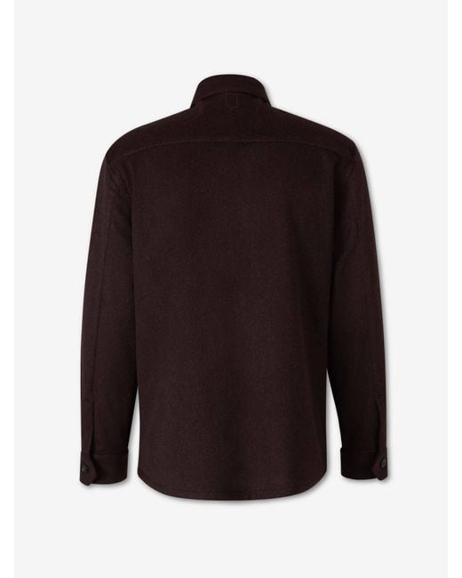 Canali Black Cashmere Overshirt for men