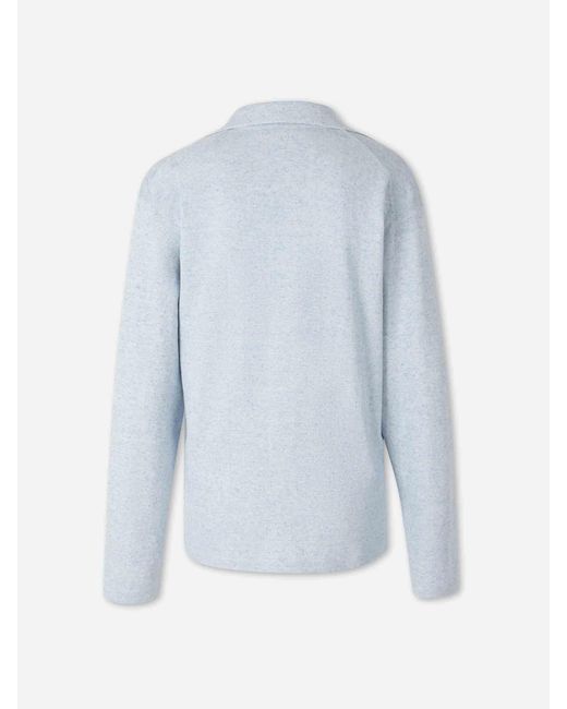 The Row Blue Polo Neck Sweater