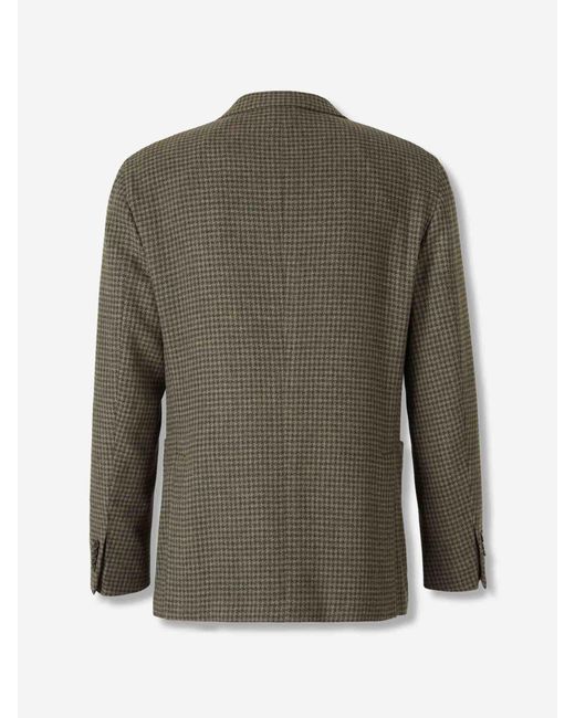 Blazer Dritto Lana di Boglioli in Green da Uomo