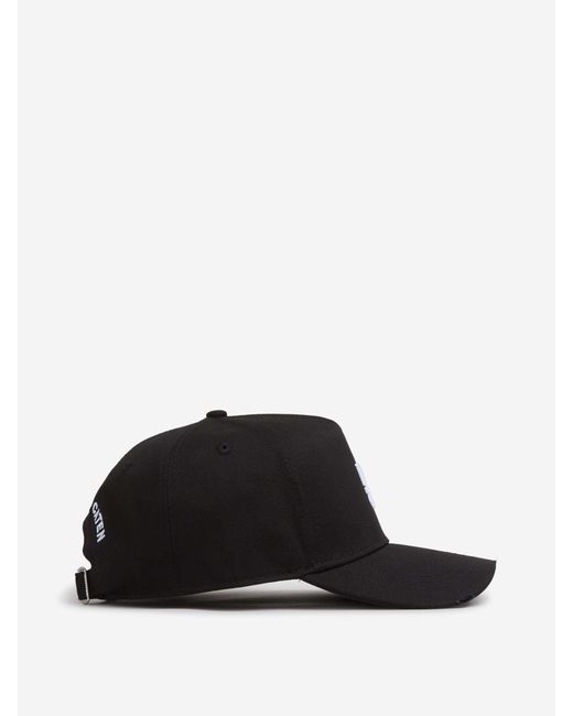 Berretto Logo di DSquared² in Black da Uomo