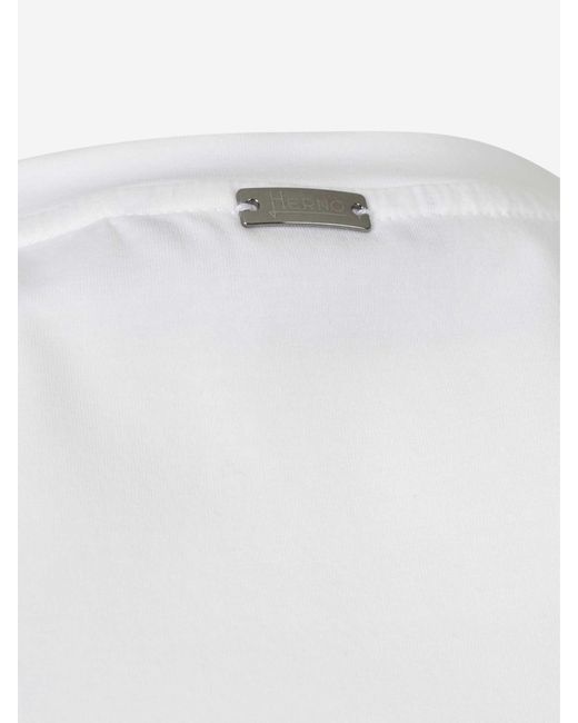 Herno White Thin Elastic T-Shirt for men