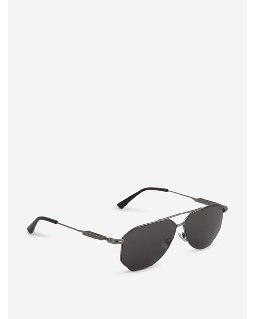 Bottega Veneta Gray Aviator Sunglasses