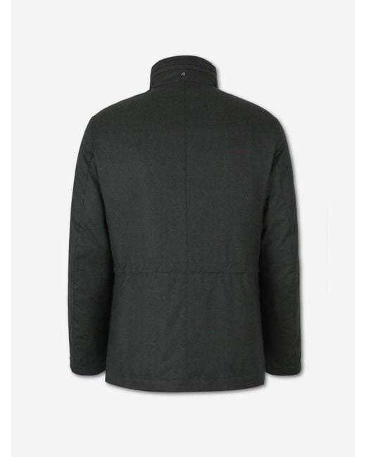 Montecore Black Short Wool Coat for men